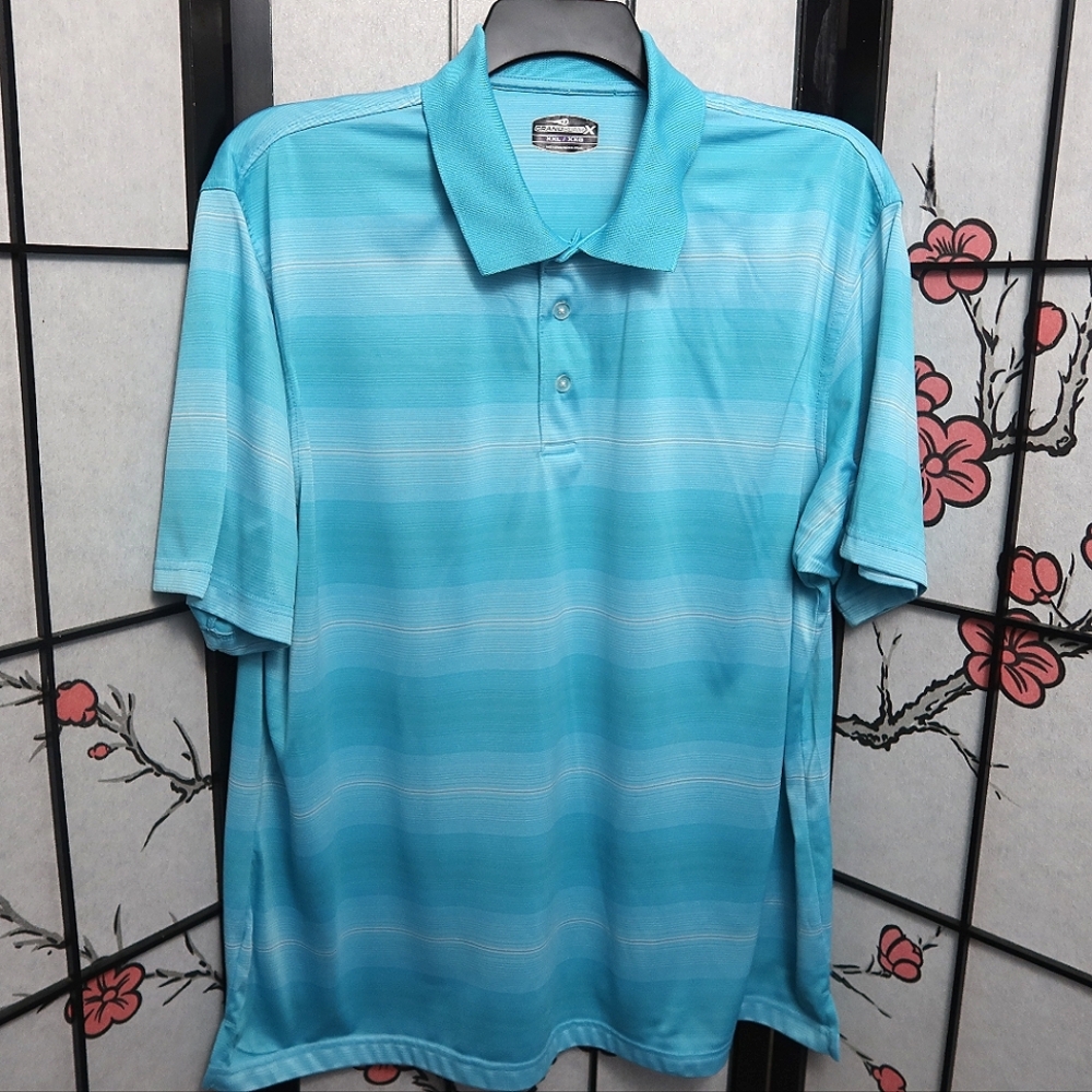 Grand Slam Blue Polo Golf Shirt Casual Plus Size XXL